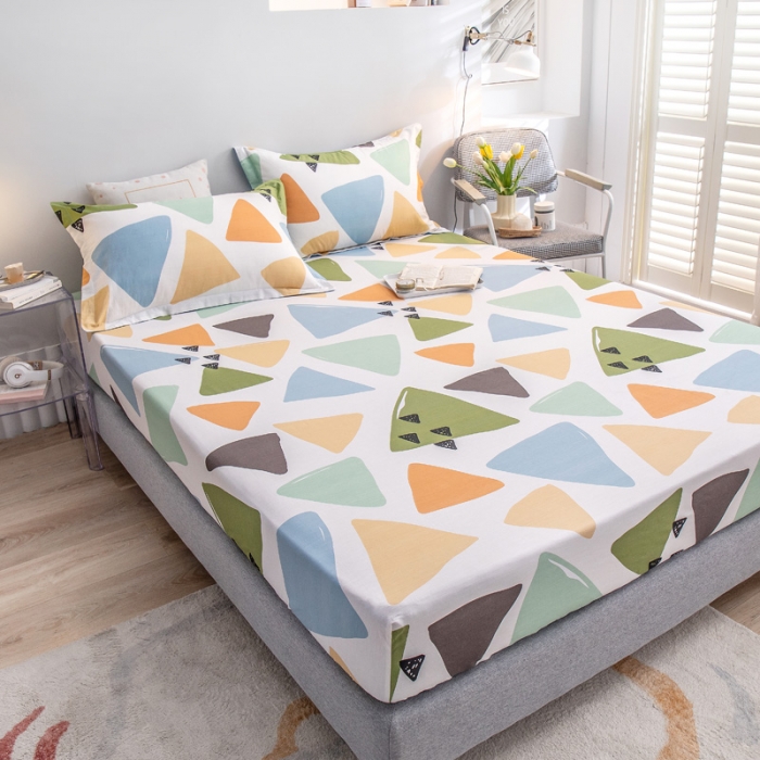 91家纺网 家纺一手货源 找家纺 绵庭 2022新款全棉12868单床笠 时间定格