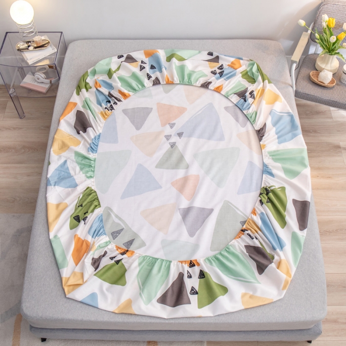 91家纺网 家纺一手货源 找家纺 绵庭 2022新款全棉12868单床笠 时间定格