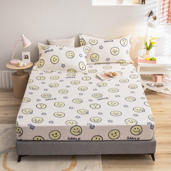 91家纺网 家纺一手货源 找家纺 绵庭 2022新款全棉12868单床笠 微笑百事达