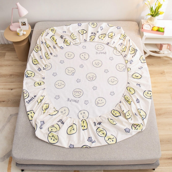 91家纺网 家纺一手货源 找家纺 绵庭 2022新款全棉12868单床笠 微笑百事达