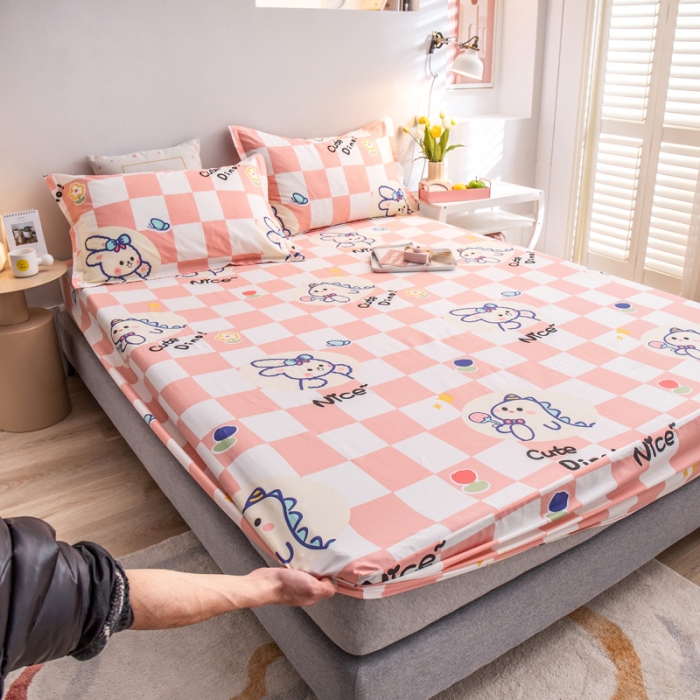 91家纺网 家纺一手货源 找家纺 绵庭 2022新款全棉12868单床笠 甜美主义