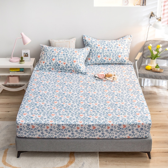 91家纺网 家纺一手货源 找家纺 绵庭 2022新款全棉12868单床笠 心动甜心