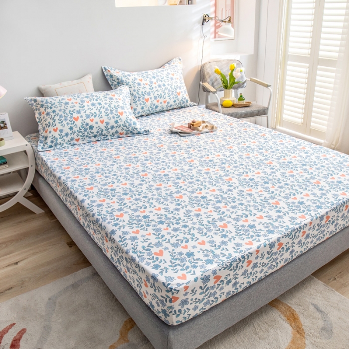 91家纺网 家纺一手货源 找家纺 绵庭 2022新款全棉12868单床笠 心动甜心