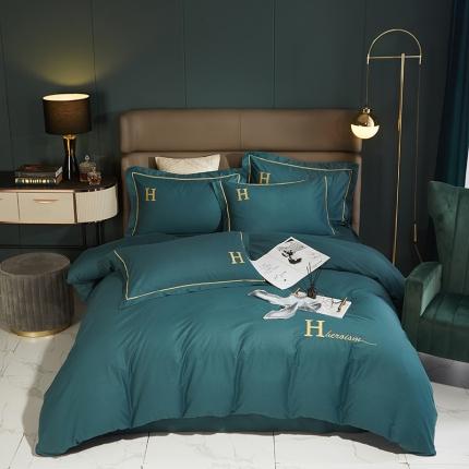 91家纺网 家纺一手货源 找家纺 总-启航家居2025新款直播爆款全棉刺绣四件套-奢华时代