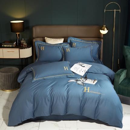 91家纺网 家纺一手货源 找家纺 总-启航家居2025新款直播爆款全棉刺绣四件套-奢华时代