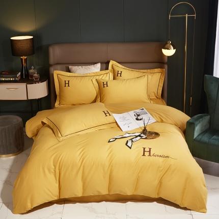 91家纺网 家纺一手货源 找家纺 总-启航家居2025新款直播爆款全棉刺绣四件套-奢华时代