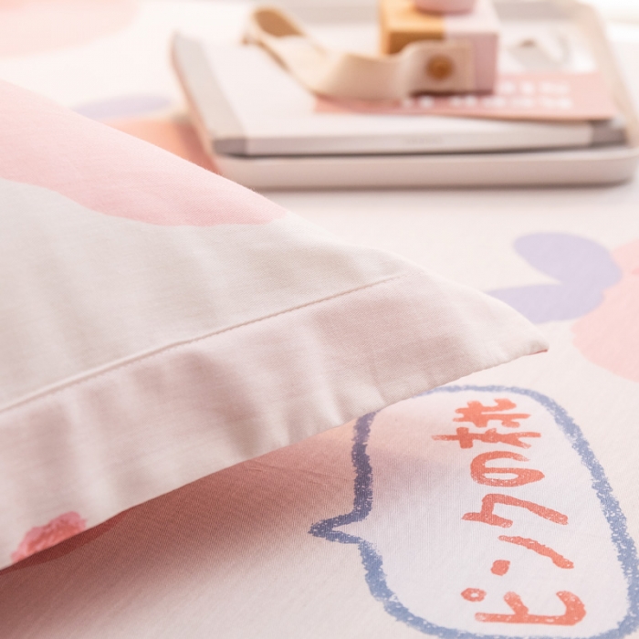 91家纺网 家纺一手货源 找家纺 绵庭 2022新款全棉12868单枕套 白桃公主