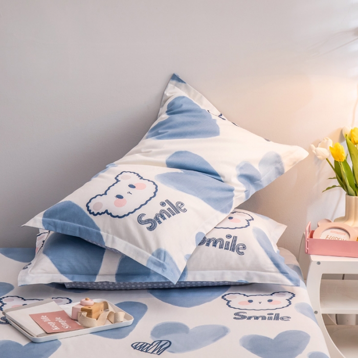 91家纺网 家纺一手货源 找家纺 绵庭 2022新款全棉12868单枕套 波波熊