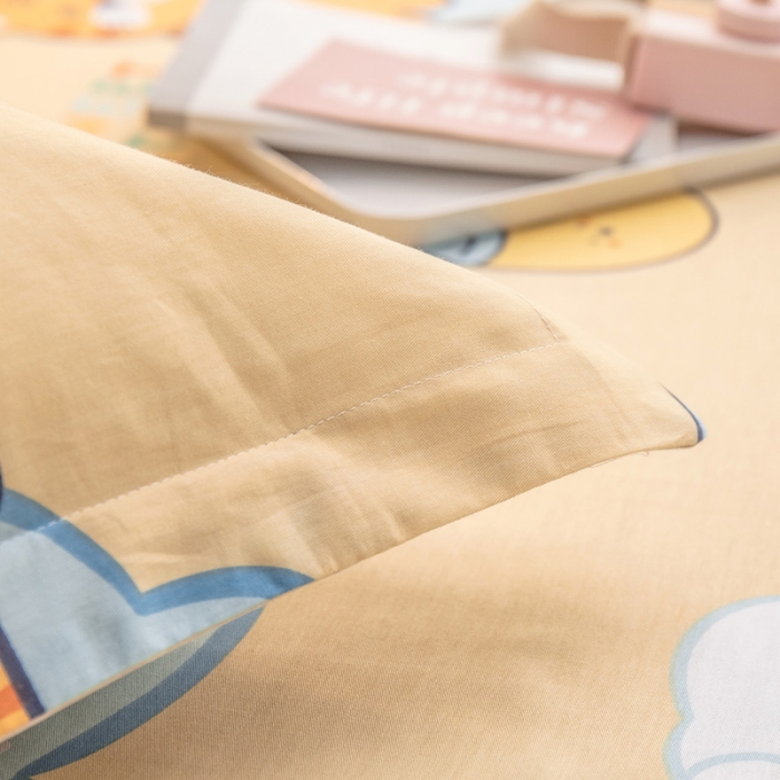 91家纺网 家纺一手货源 找家纺 绵庭 2022新款全棉12868单枕套 快乐虎-黄