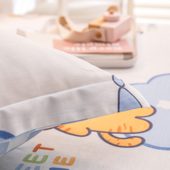 91家纺网 家纺一手货源 找家纺 绵庭 2022新款全棉12868单枕套 快乐虎-米