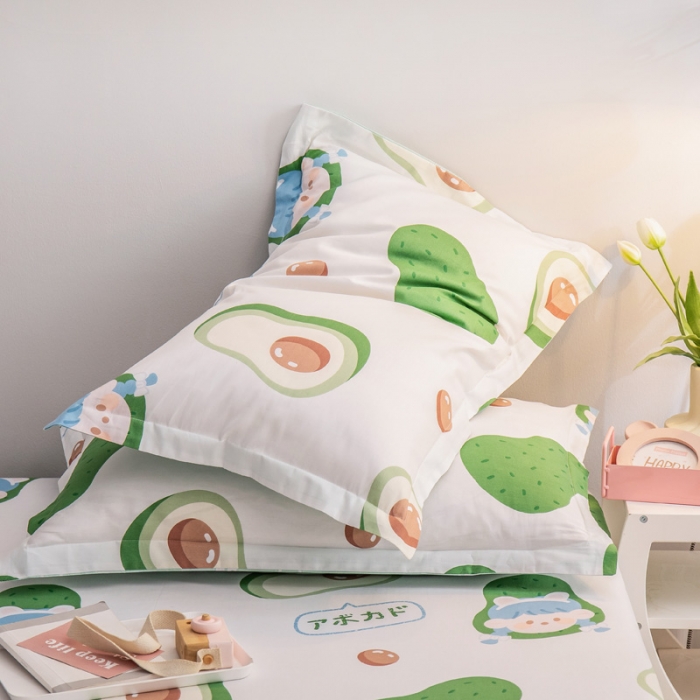 91家纺网 家纺一手货源 找家纺 绵庭 2022新款全棉12868单枕套 牛油果女孩