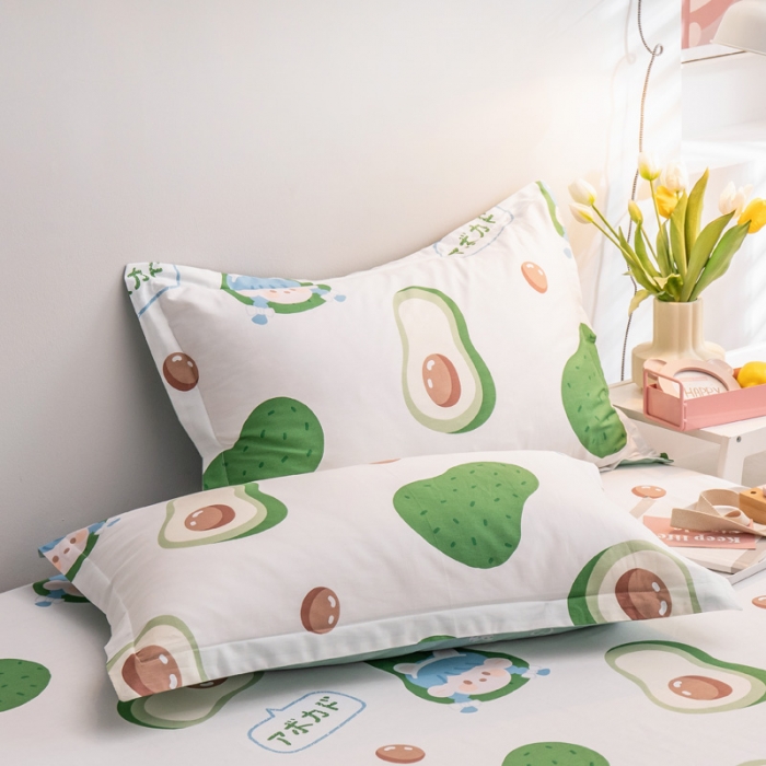 91家纺网 家纺一手货源 找家纺 绵庭 2022新款全棉12868单枕套 牛油果女孩