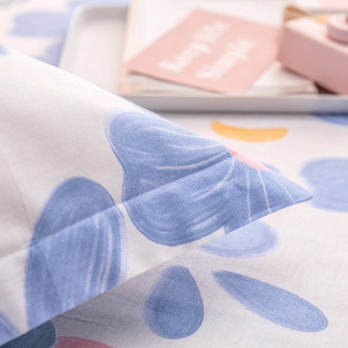 91家纺网 家纺一手货源 找家纺 绵庭 2022新款全棉12868单枕套 浅浅花漾