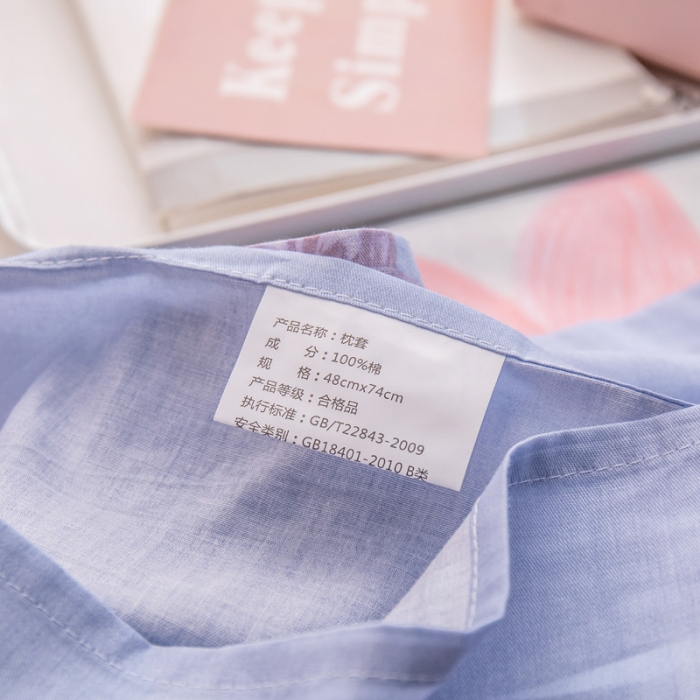 91家纺网 家纺一手货源 找家纺 绵庭 2022新款全棉12868单枕套 浅浅花漾