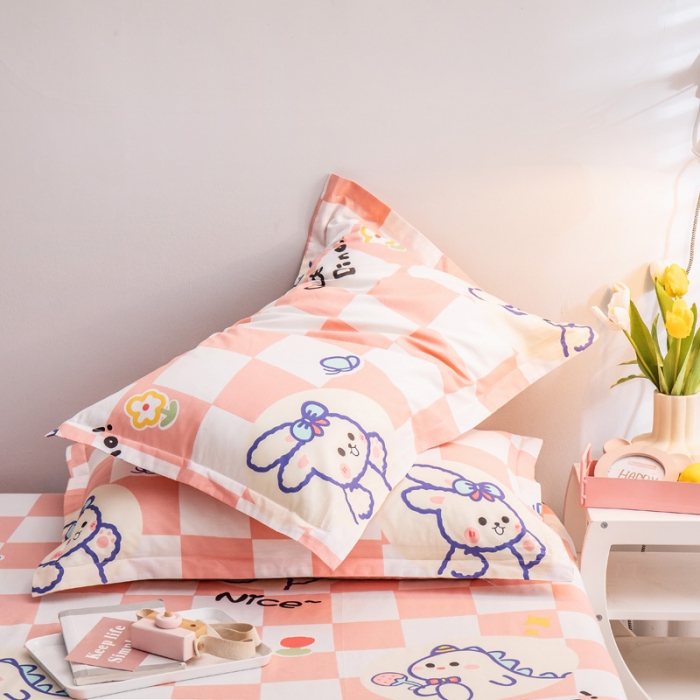 91家纺网 家纺一手货源 找家纺 绵庭 2022新款全棉12868单枕套 甜美主义