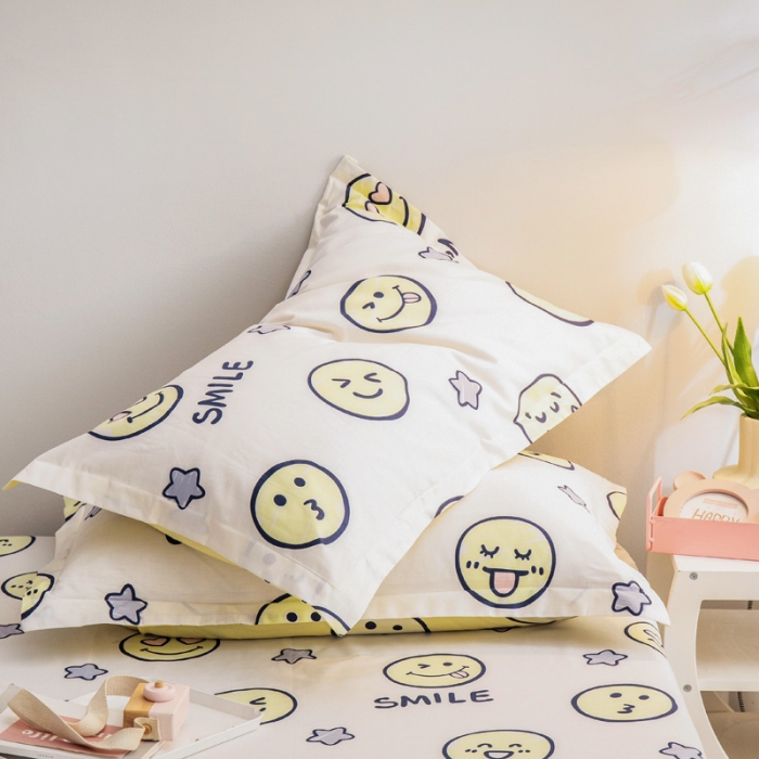 91家纺网 家纺一手货源 找家纺 绵庭 2022新款全棉12868单枕套 微笑百事达