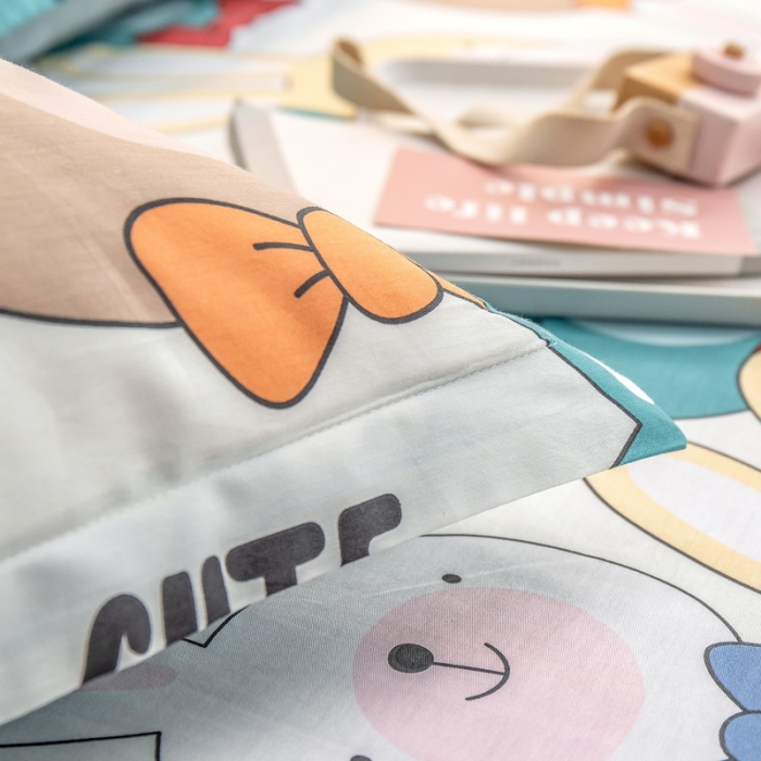 91家纺网 家纺一手货源 找家纺 绵庭 2022新款全棉12868单枕套 小兔叽