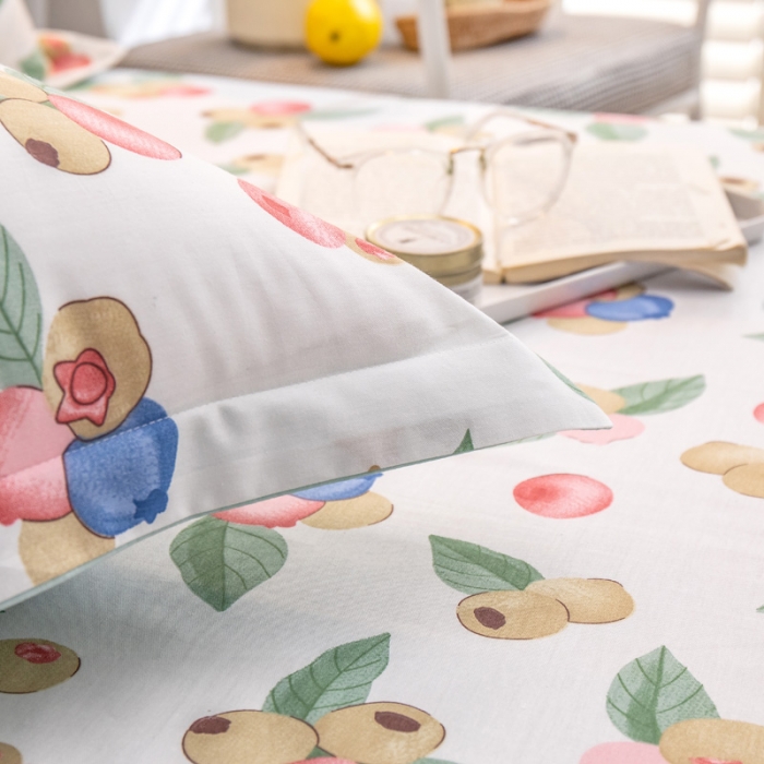 91家纺网 家纺一手货源 找家纺 绵庭 2022新款全棉12868单枕套 晓风含露