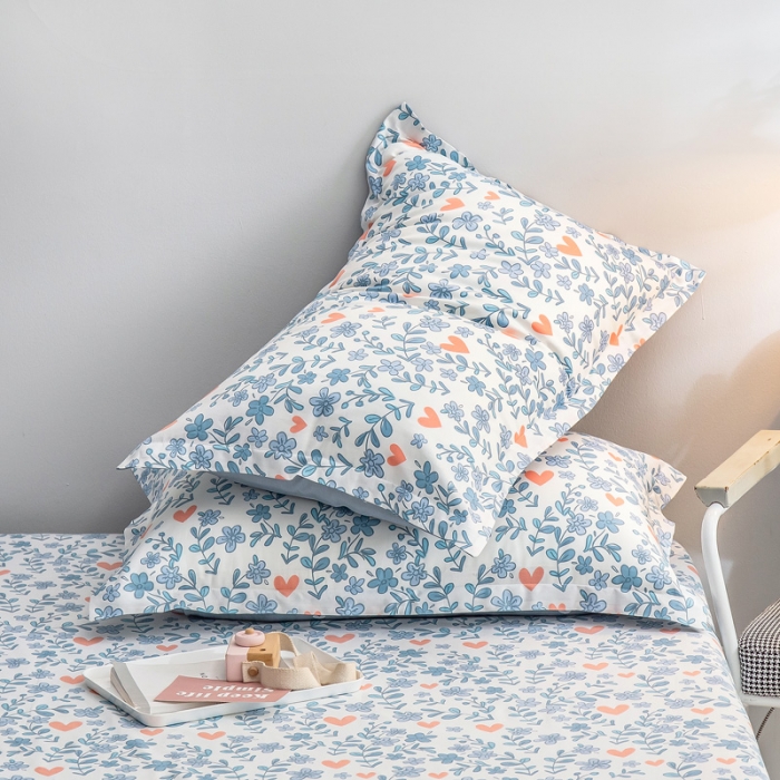 91家纺网 家纺一手货源 找家纺 绵庭 2022新款全棉12868单枕套 心动甜心