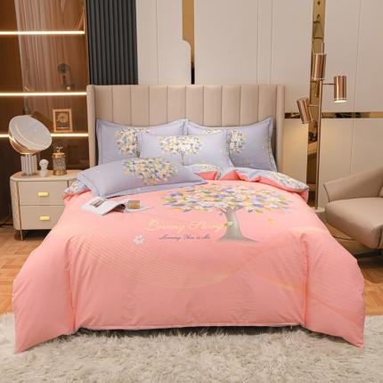 91家纺网 家纺一手货源 找家纺 （总）金爱家 2023新款大版13372全棉花卉系列四件套