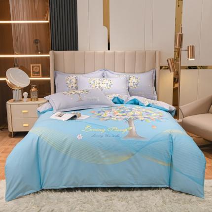 91家纺网 家纺一手货源 找家纺 （总）金爱家 2023新款大版13372全棉花卉系列四件套