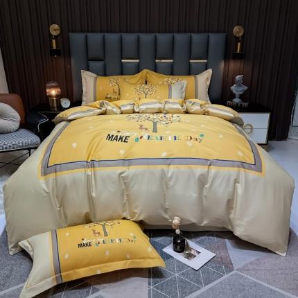 91家纺网 家纺一手货源 找家纺 （总）金爱家 2023新款大版13372全棉花卉系列四件套