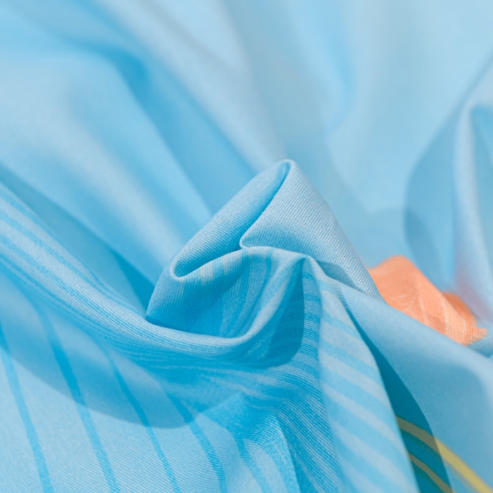 91家纺网 家纺一手货源 找家纺 金爱家2023新款大版13372全棉花卉系列四件套 斐莉-蓝