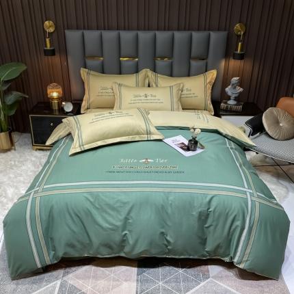 91家纺网 家纺一手货源 找家纺 （总2）金爱家 2023新款大版13372全棉花卉系列四件套