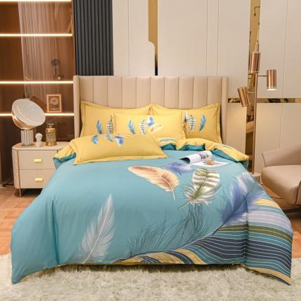 91家纺网 家纺一手货源 找家纺 （总2）金爱家 2023新款大版13372全棉花卉系列四件套