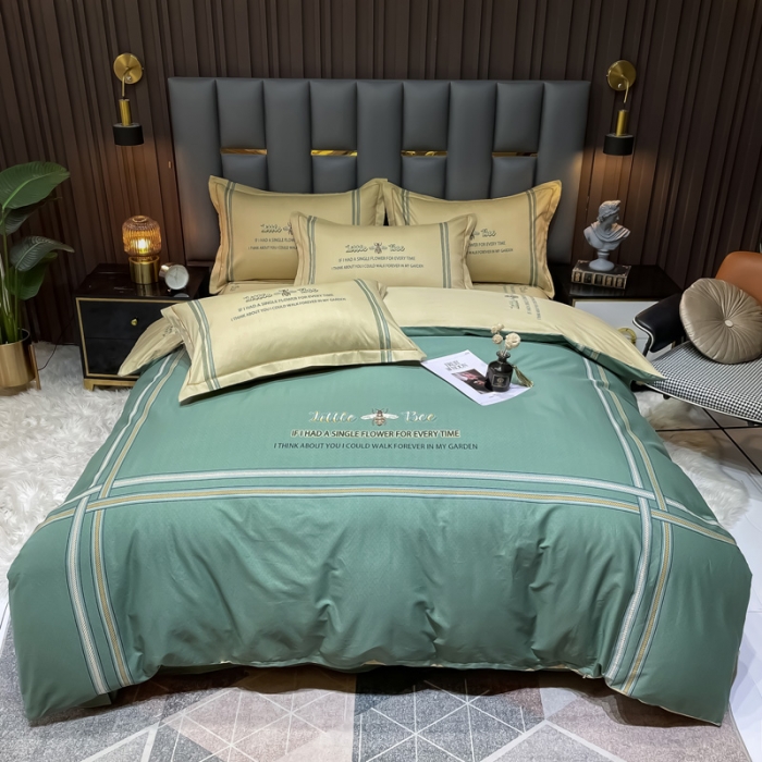 91家纺网 家纺一手货源 找家纺 金爱家 2023新款大版13372全棉花卉系列四件套穆尼