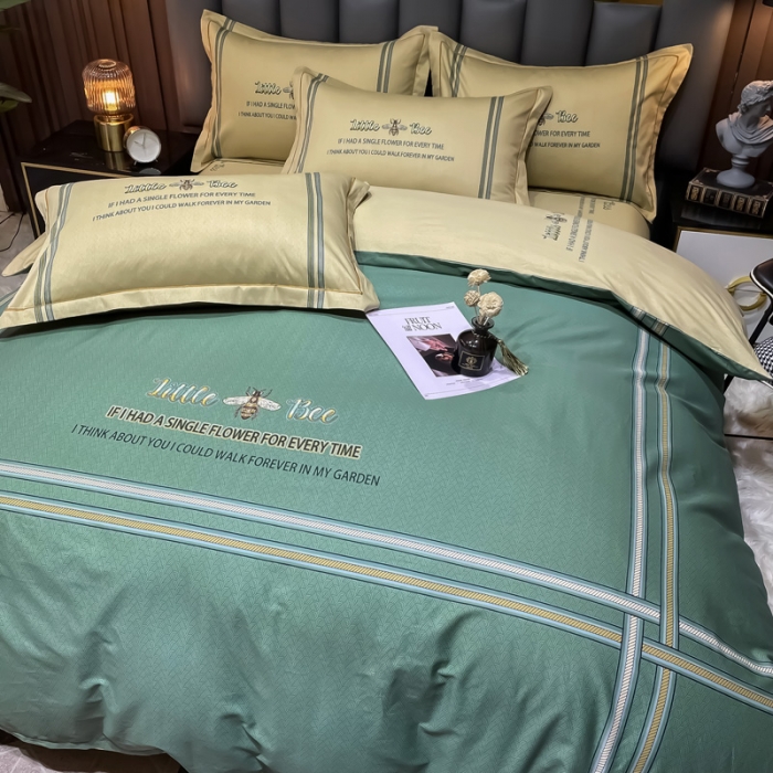 91家纺网 家纺一手货源 找家纺 金爱家 2023新款大版13372全棉花卉系列四件套穆尼