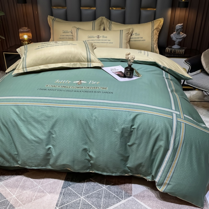 91家纺网 家纺一手货源 找家纺 金爱家 2023新款大版13372全棉花卉系列四件套穆尼