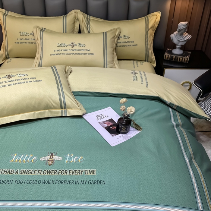 91家纺网 家纺一手货源 找家纺 金爱家 2023新款大版13372全棉花卉系列四件套穆尼