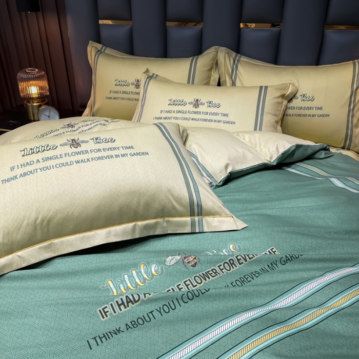 91家纺网 家纺一手货源 找家纺 金爱家 2023新款大版13372全棉花卉系列四件套穆尼