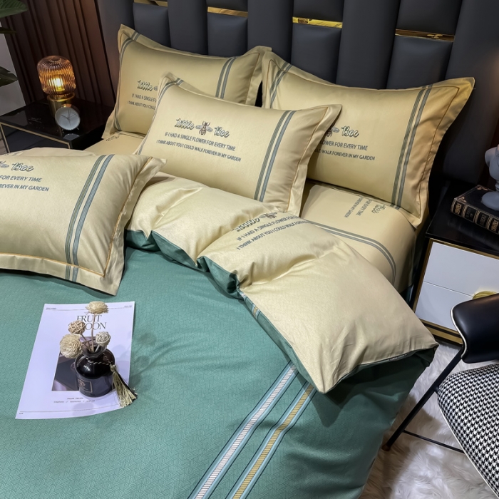 91家纺网 家纺一手货源 找家纺 金爱家 2023新款大版13372全棉花卉系列四件套穆尼