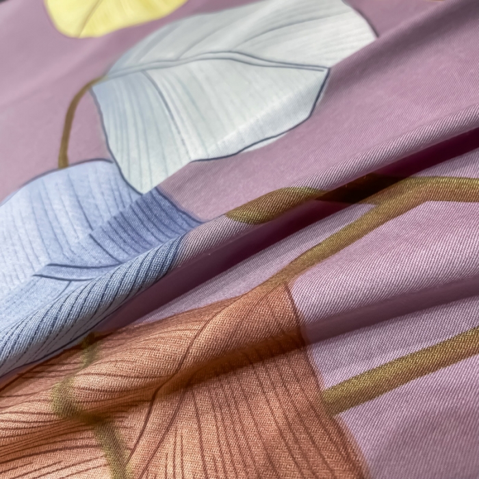 91家纺网 家纺一手货源 找家纺 金爱家 新款大版13372全棉花卉系列四件套琼枝玉叶-紫