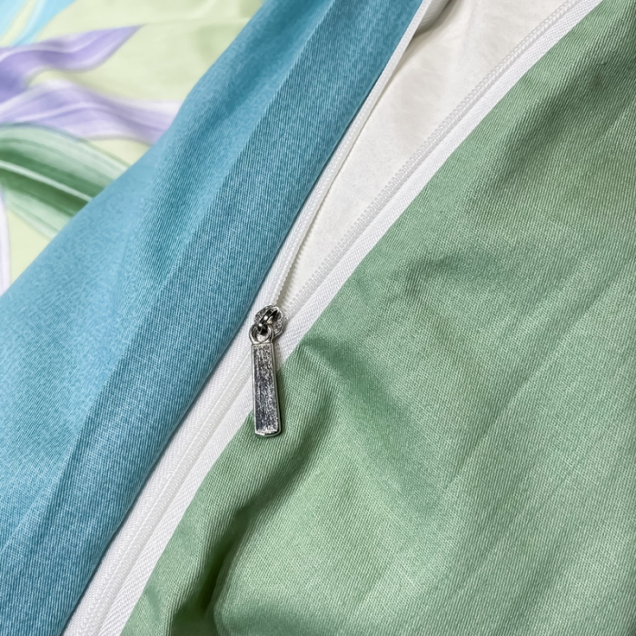 91家纺网 家纺一手货源 找家纺 金爱家 2023新款大版13372全棉花卉系列四件套相思竹语