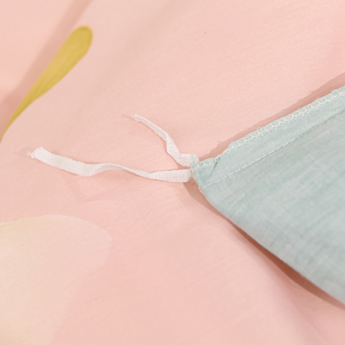 91家纺网 家纺一手货源 找家纺 金爱家2023新款大版13372全棉花卉系列四件套叶灵歌-粉