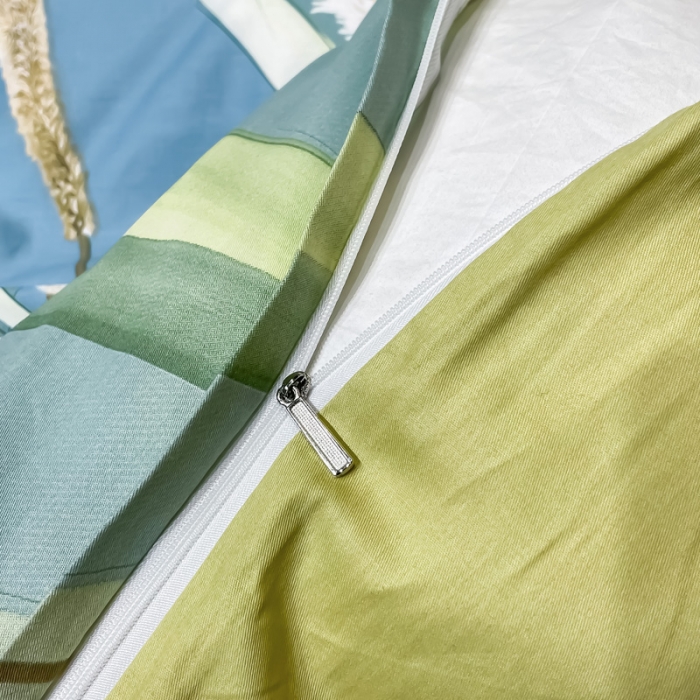 91家纺网 家纺一手货源 找家纺 金爱家 2023新款大版13372全棉花卉系列四件套在水一方