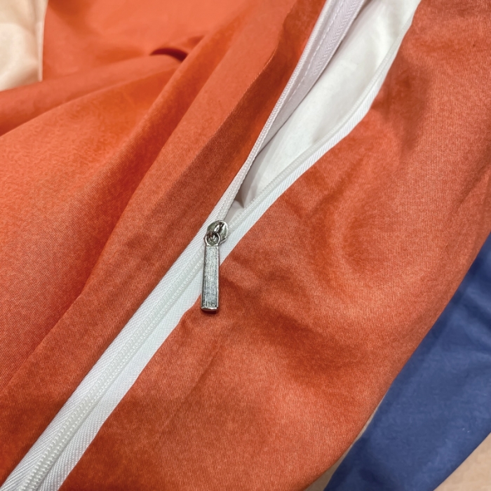 91家纺网 家纺一手货源 找家纺 金爱家 2023新款全棉13372简约条格四件套洛可可桔