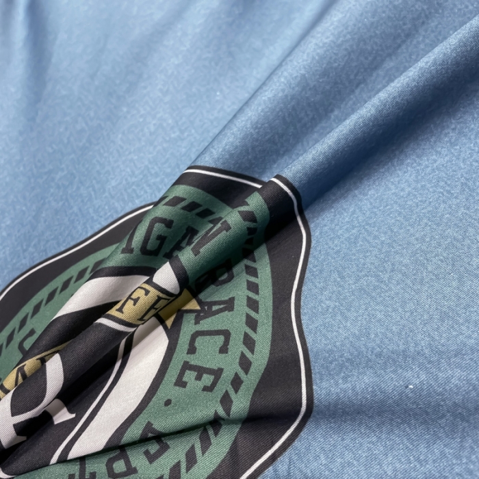 91家纺网 家纺一手货源 找家纺 金爱家 2023新款全棉13372简约条格四件套洛可可蓝