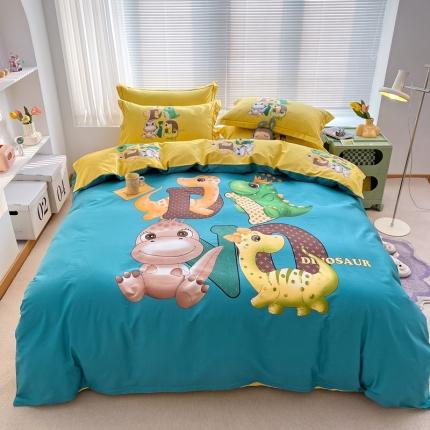 91家纺网 家纺一手货源 找家纺 （总）金爱家 2023新款大版纯棉卡通四件套