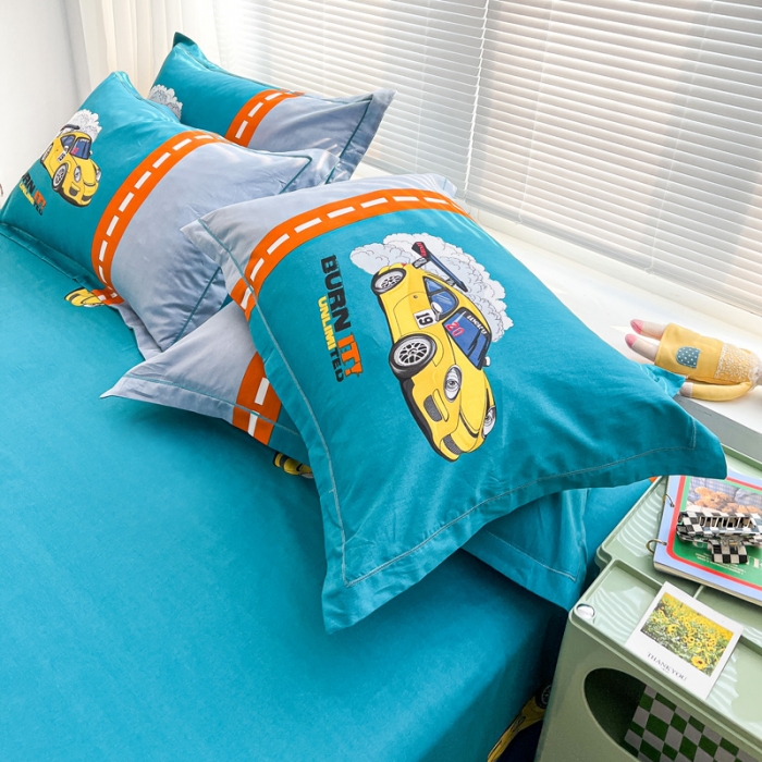 91家纺网 家纺一手货源 找家纺 金爱家 2023新款大版纯棉卡通四件套兜兜风