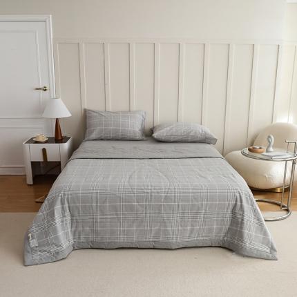 91家纺网 家纺一手货源 找家纺 （总）寐眠2022全棉色织水洗棉夏被子被芯夏凉被四件套-羽丝棉