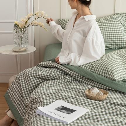 91家纺网 家纺一手货源 找家纺 （总）寐眠2022全棉色织水洗棉夏被子被芯夏凉被四件套-羽丝棉