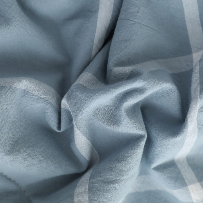 91家纺网 家纺一手货源 找家纺 寐眠2022新款全棉色织水洗棉夏被子被芯（棉花芯） 海蓝大格