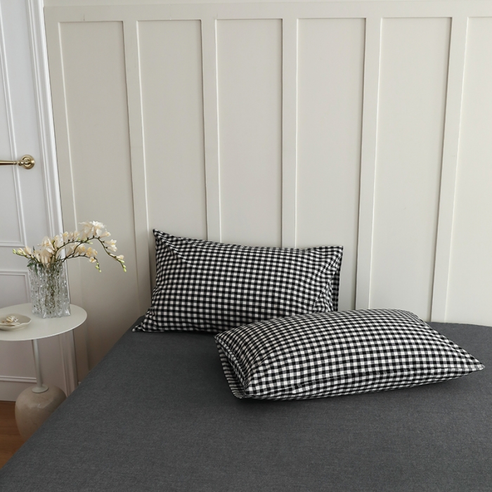 91家纺网 家纺一手货源 找家纺 寐眠2022新款全棉色织水洗棉夏被子被芯（棉花芯） 黑白小格