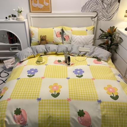 91家纺网 家纺一手货源 找家纺 （总）798家纺 2022新款全棉水洗棉印花四件套