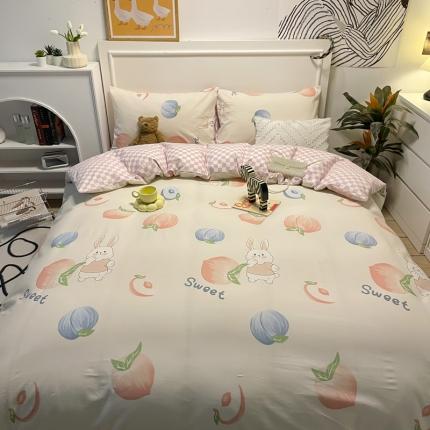 91家纺网 家纺一手货源 找家纺 （总）798家纺 2022新款全棉水洗棉印花四件套