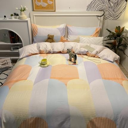 91家纺网 家纺一手货源 找家纺 （总）798家纺 2022新款全棉水洗棉印花四件套